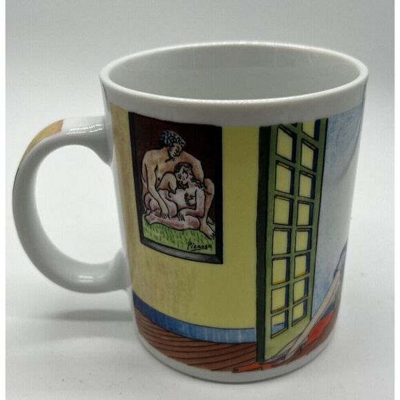 Chaleur Master Romantics Kissing Tito J Burrows Art Deco Ceramic Mug Picasso - Picture 6 of 8